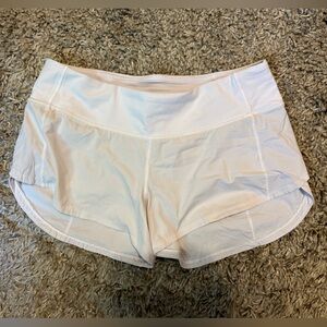 Lululemon speed up short low rise white shorts